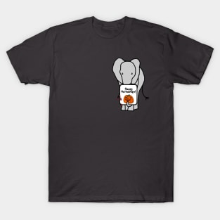 Small Vampire Elephant with Halloween Horror Card T-Shirt